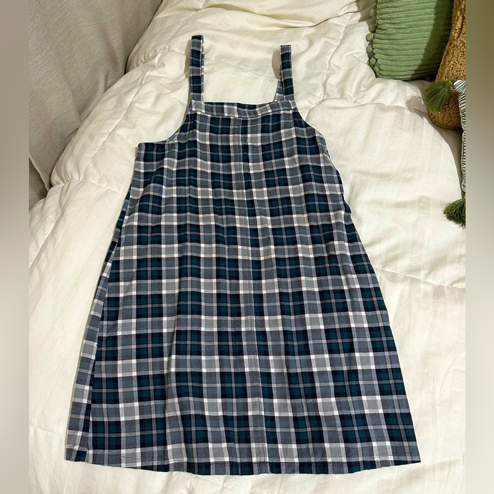 American Eagle Outfitters Blue Plaid Mini Dress